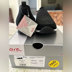 Ladies Ara Woven Stretch Bedazzled Sneaker